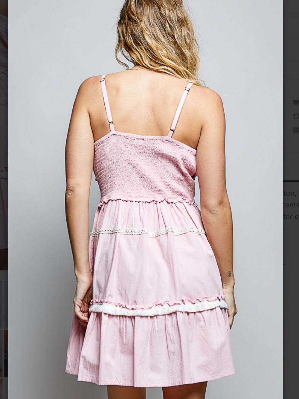 🎉 POL “ BECCA “ POL V-NECK DRESS WITH EMBROIDERY and TRIM ACCENT DETAIL 66 - Picture 3 of 6